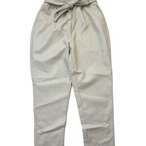 Bagatelle Faux Leather Pants - Ivory - XS